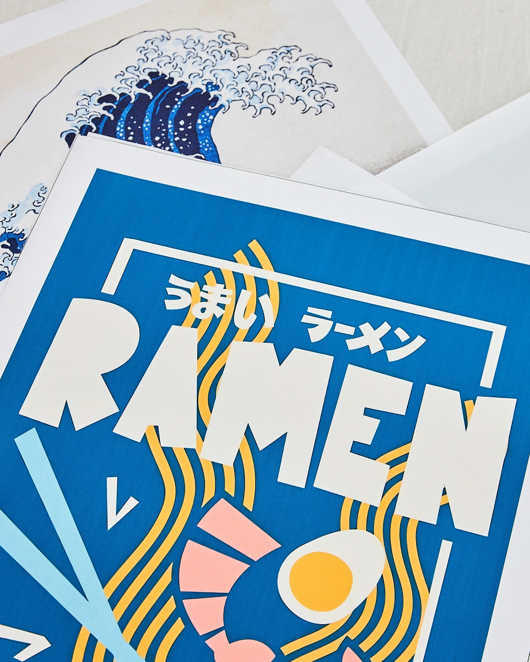 affiche ramen bleu