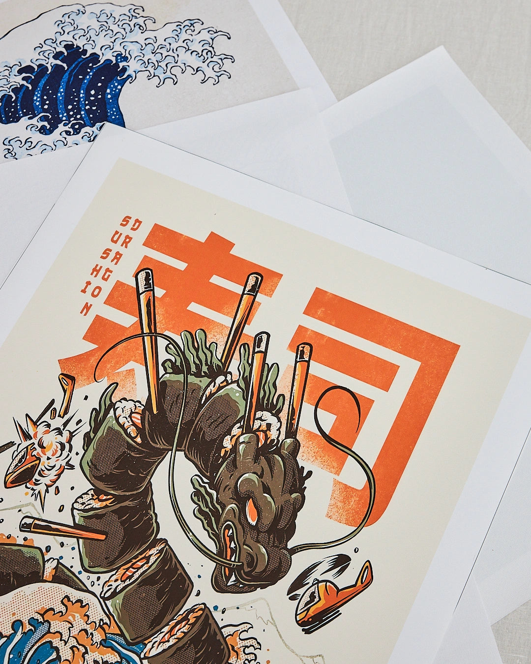 affiche dragon sushi