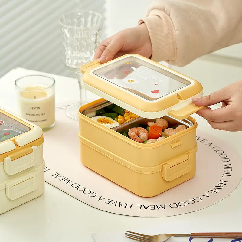 BENTO DOUBLE ETAGE - JAUNE FONCÉ
