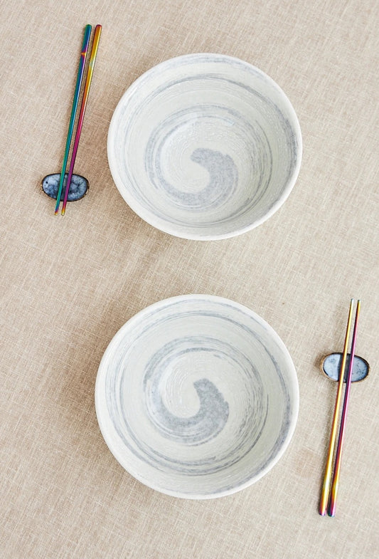 bol ramen blanc gris bleu japon