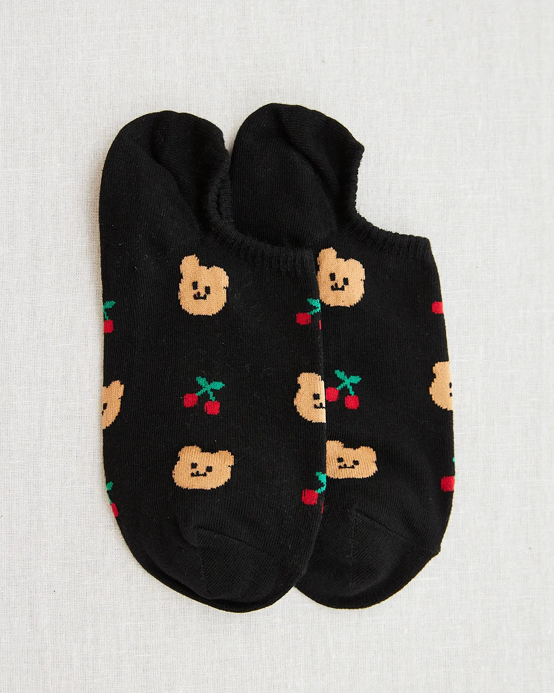 chaussettes ours cerise