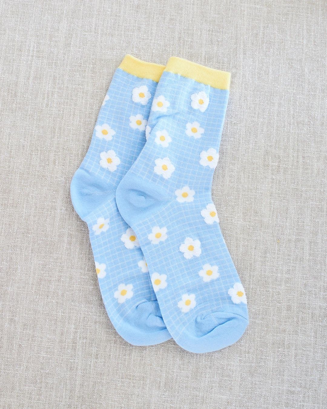 chaussettes couleur marguerites