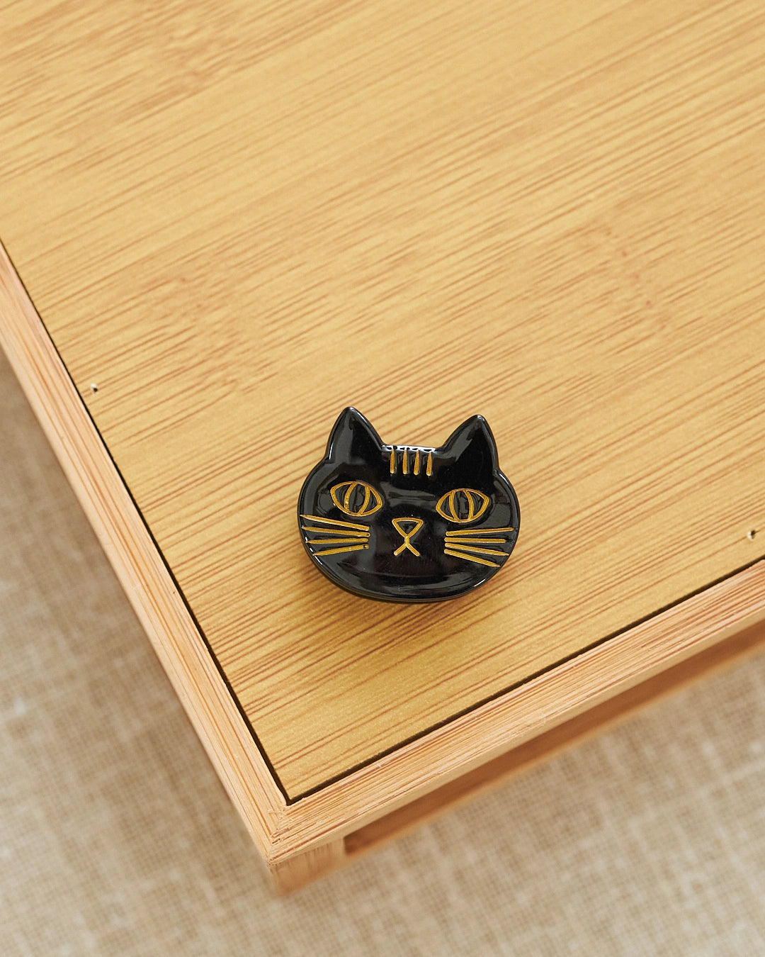 petiite pince cheveux chat noir