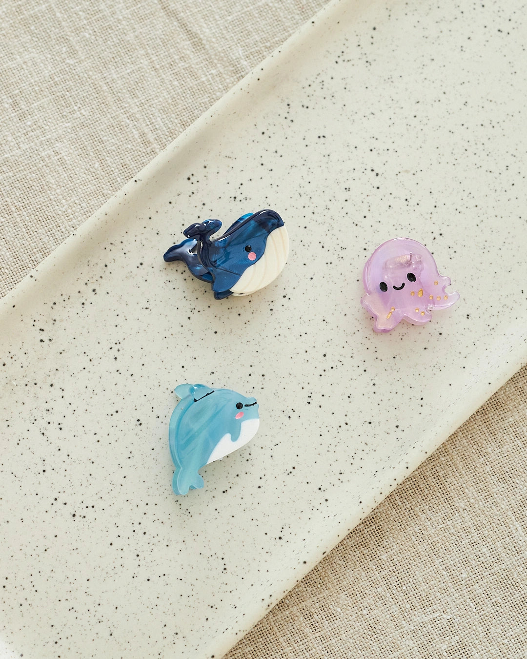 petite pince cheveux animaux de la mer