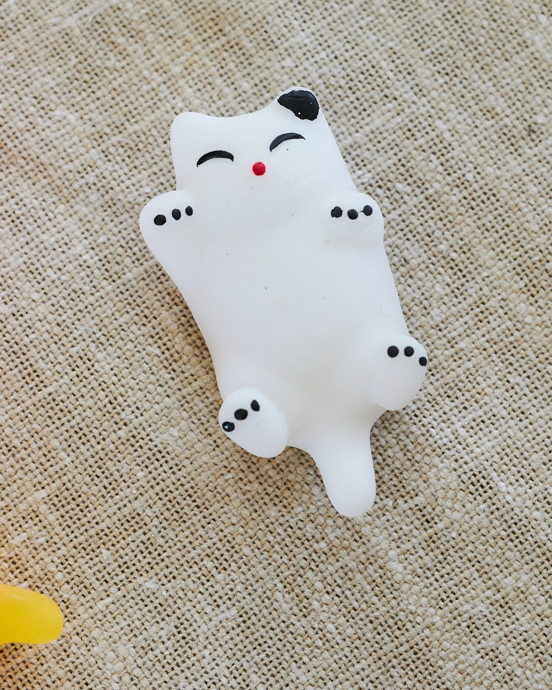 CHOUPIE CHAT JAUNE SUR LE DOS