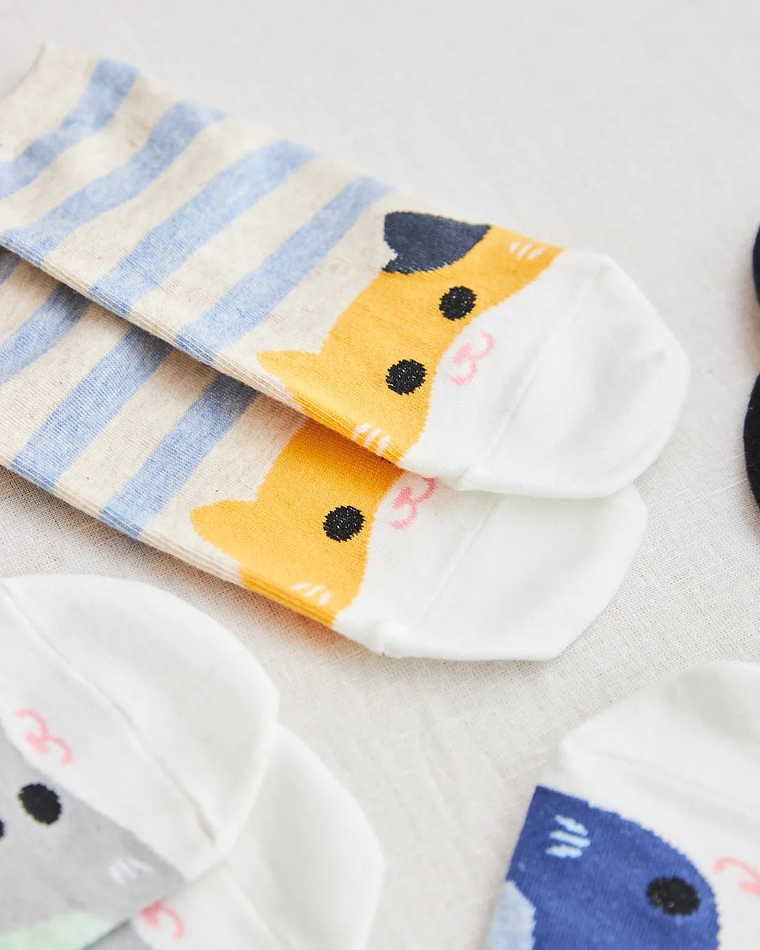 chaussettes chat roux