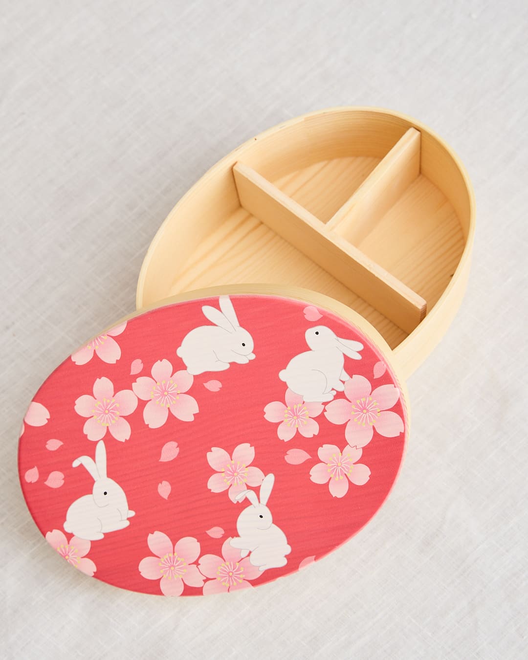 bento japonais bois lapin fleur