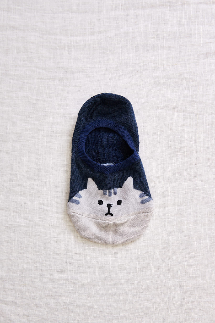 chaussettes coréennes chat gris