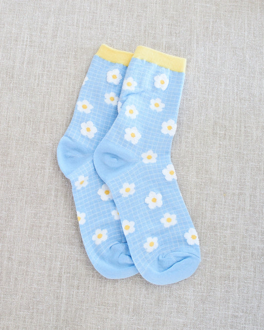 chaussettes couleur marguerites