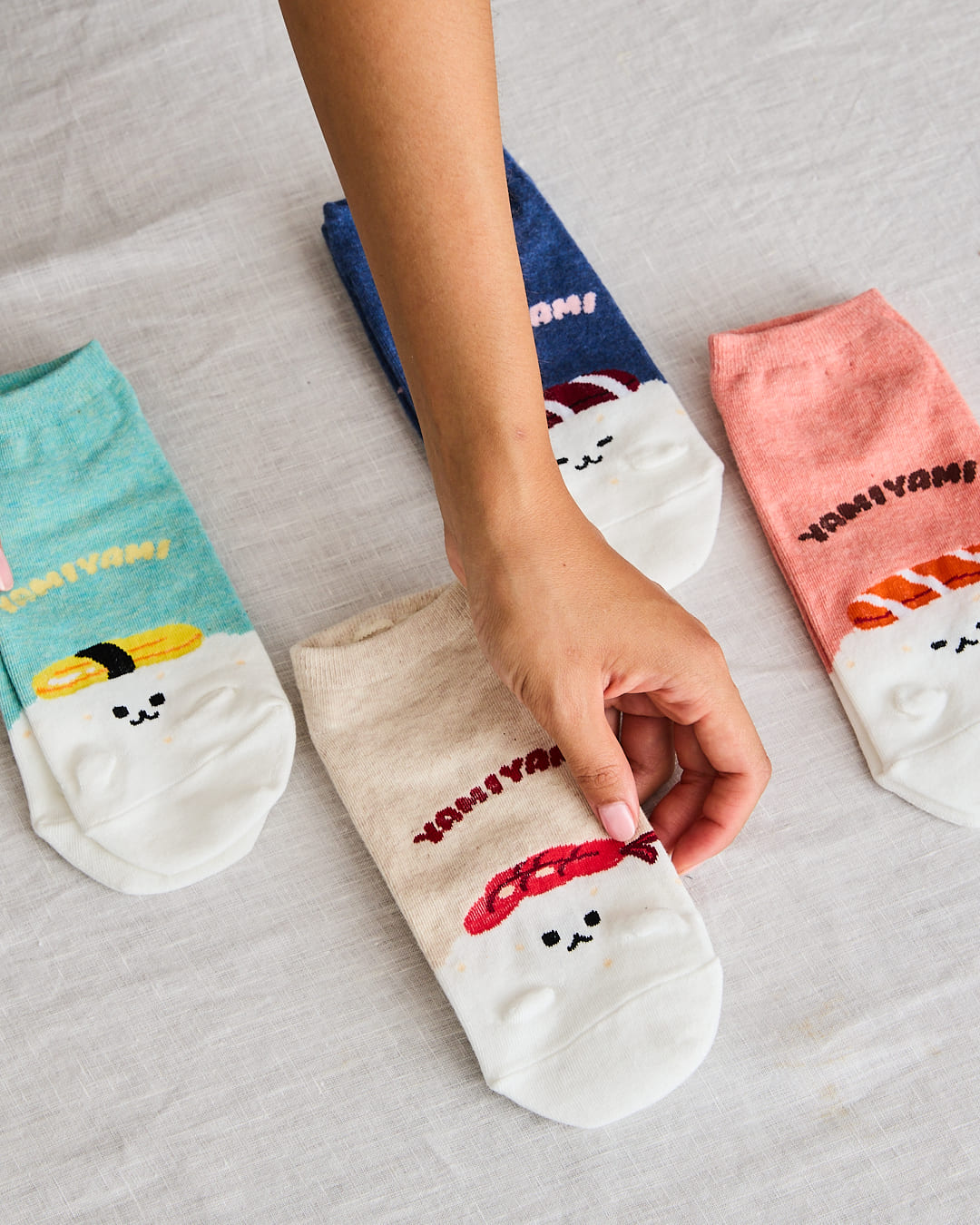 chaussettes fun sushi