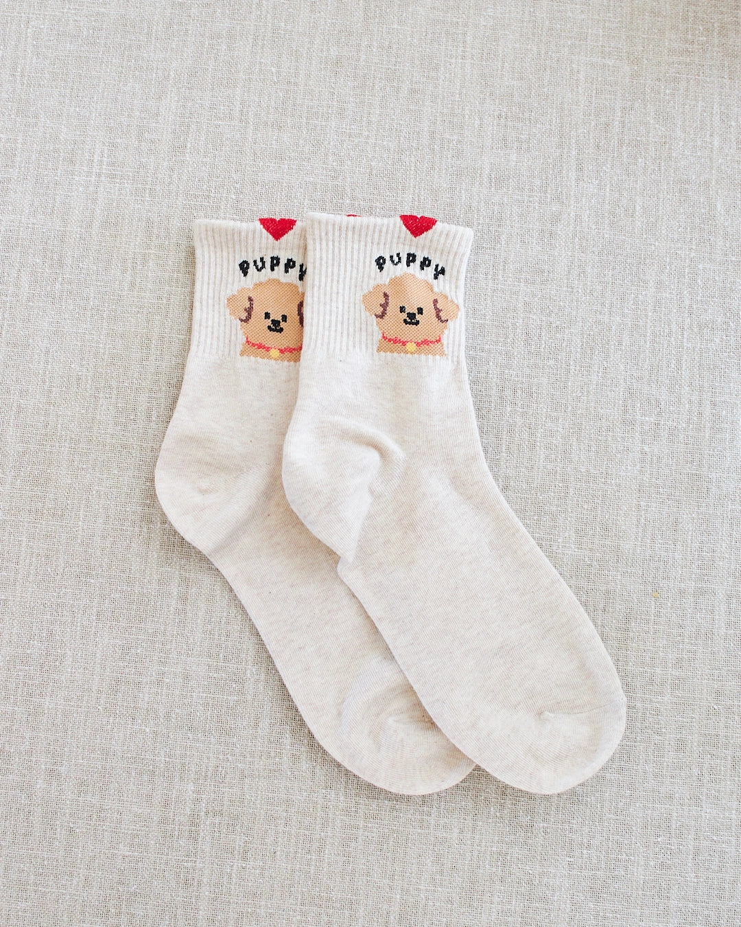chaussettes puppy beige