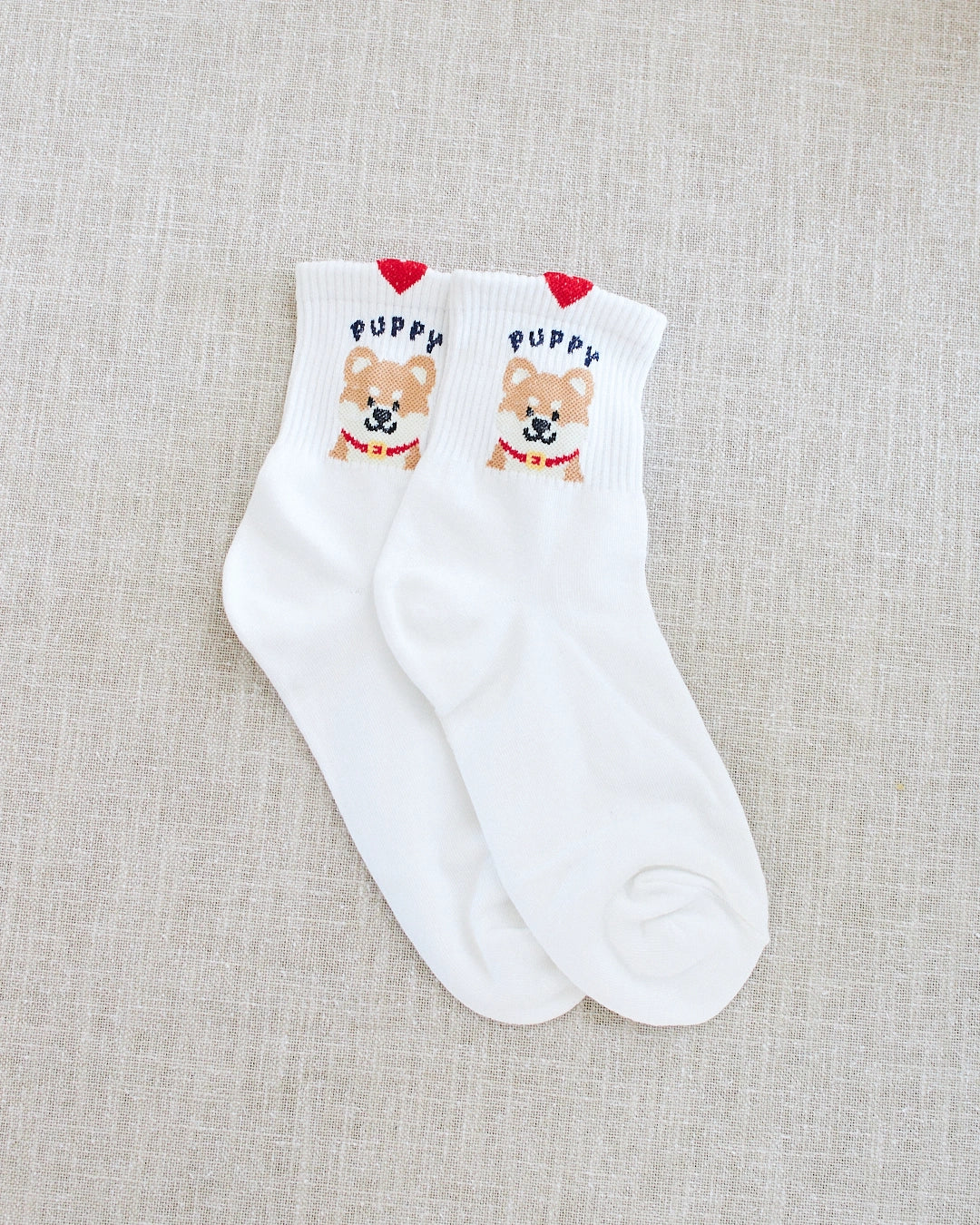 chaussettes puppy blanc