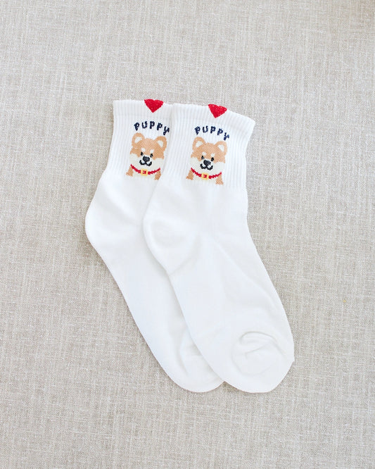 chaussettes puppy blanc