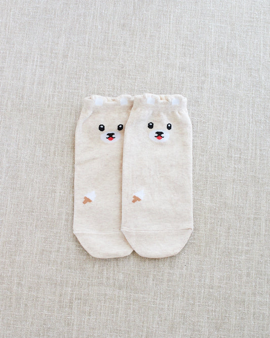 chaussettes souris beige