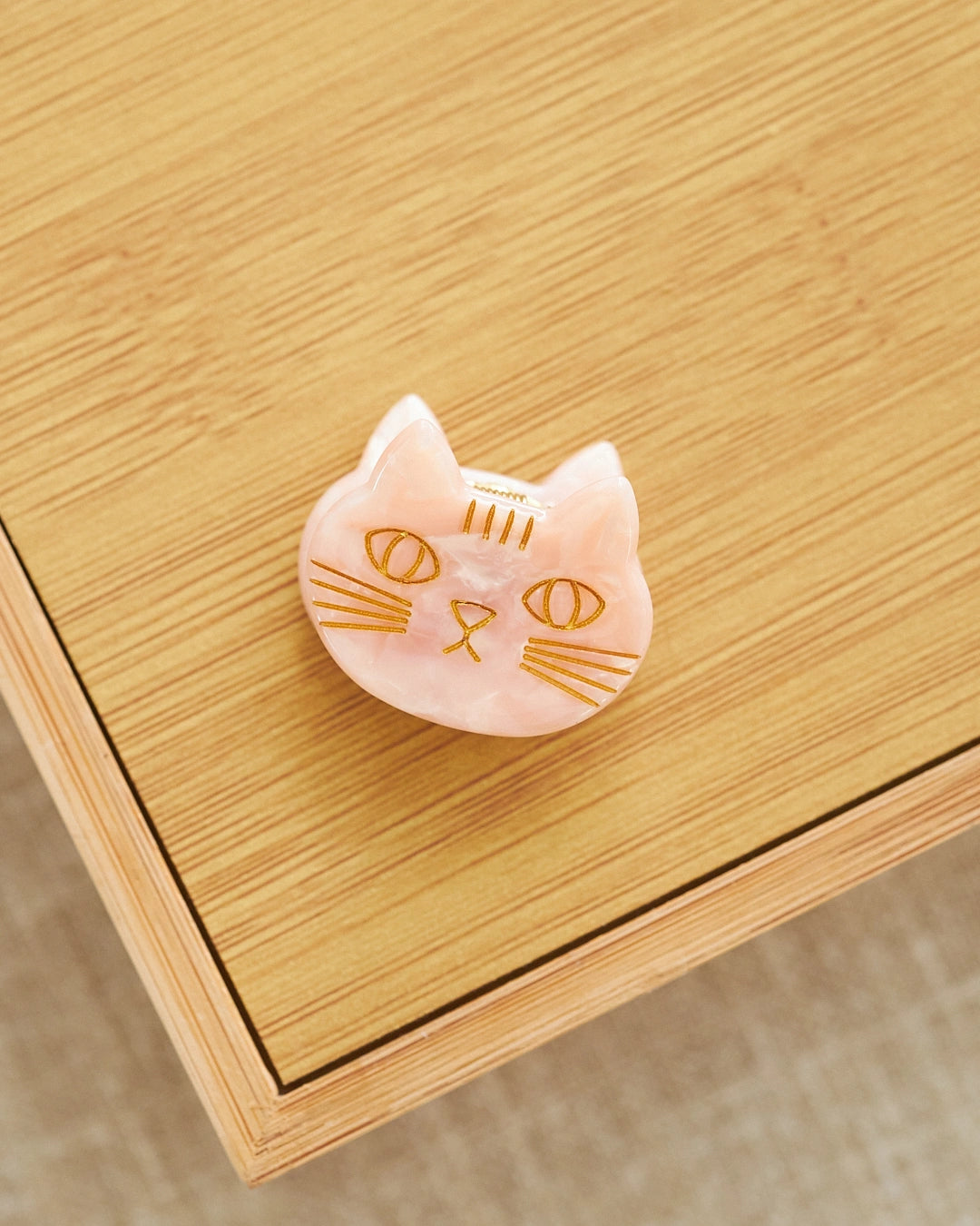 petiite pince cheveux chat rose