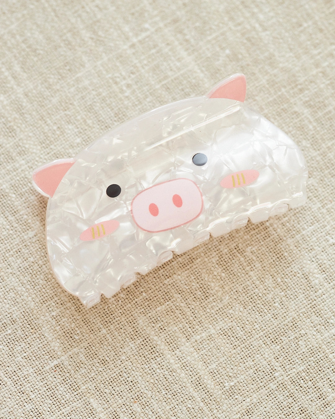 Pince à Cheveux Avec Nœud Peppa Pig - Fait Main, Coloris Orange Et Rose