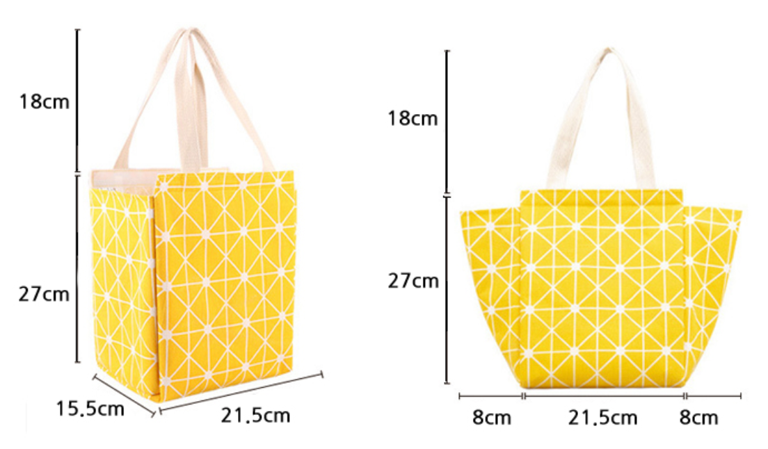 sac isotherme jaune taille dimensions
