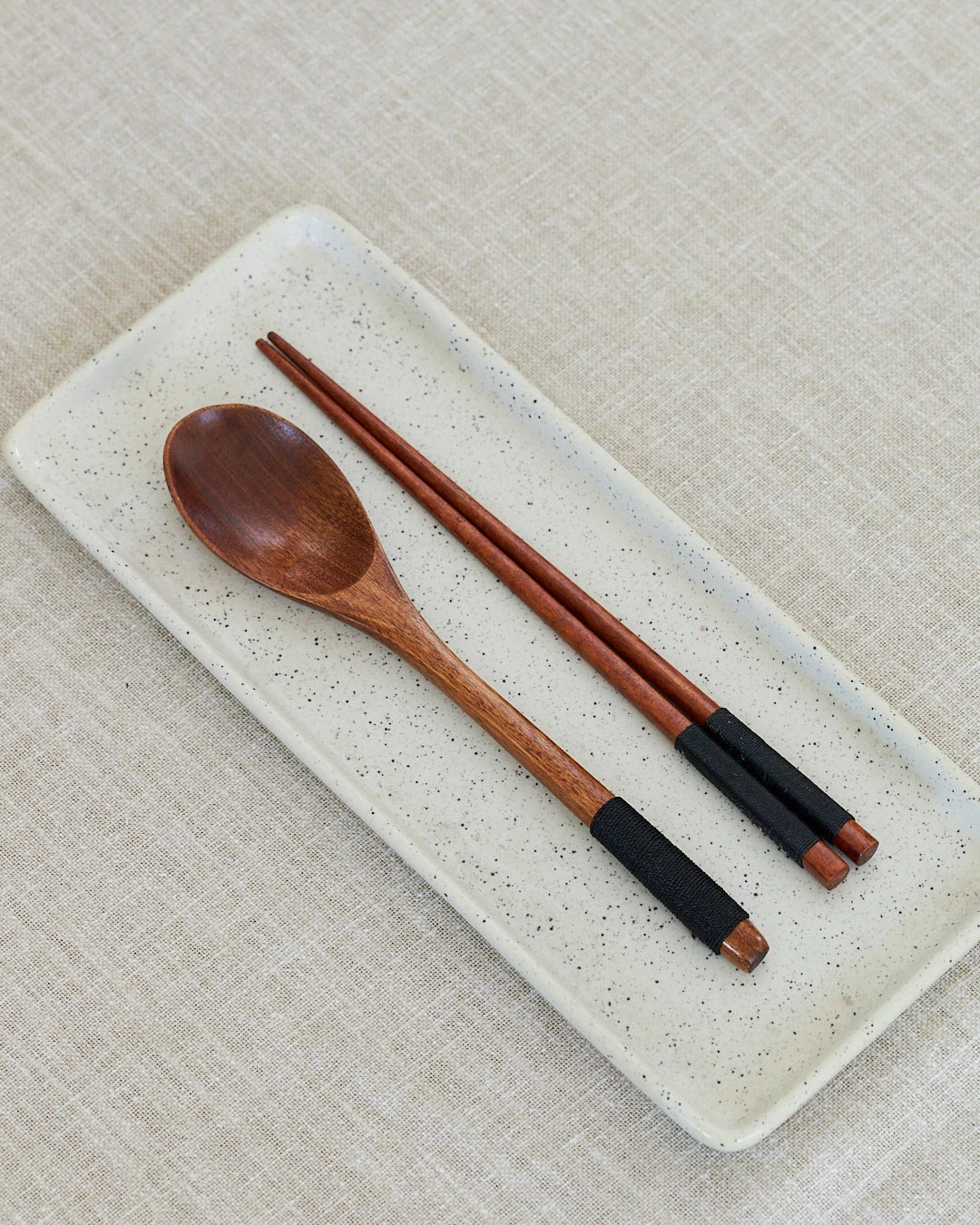 set cuillere baguettes en bois 