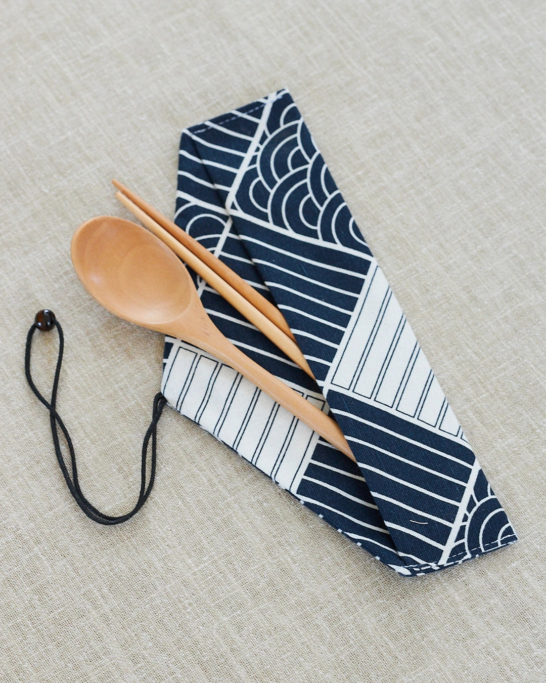 set cuillere baguettes en bois clair