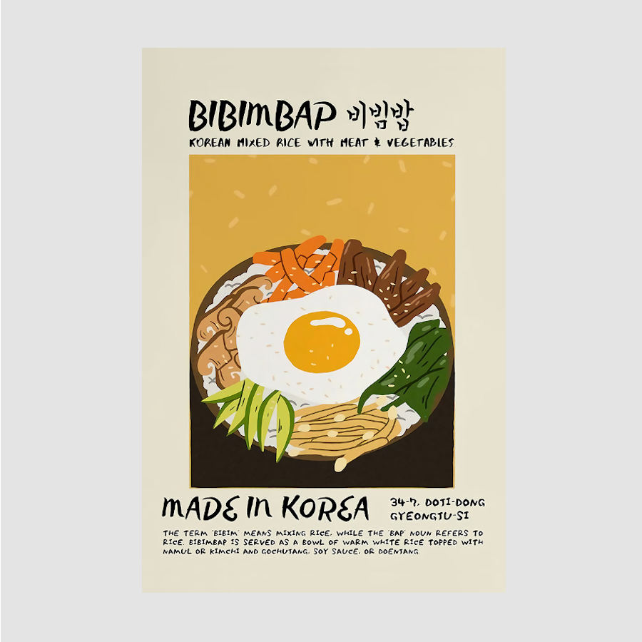 AFFICHE DOLSOT BIBIMBAP - SEOUL STATION